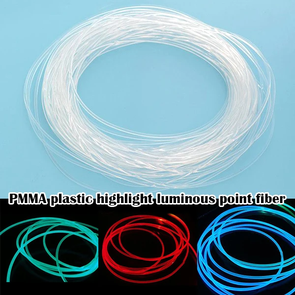 

Новый длинный 1 м PMMA боковой светящийся оптоволоконный кабель 1,5 мм/2 мм/3 мм диаметр для автомобиля светодиодные лампы Яркий