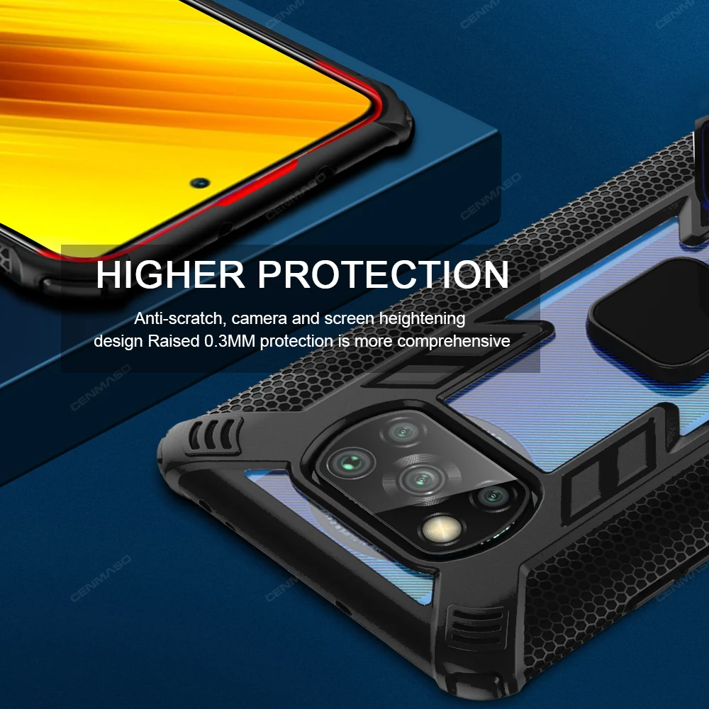 

Capa for Xiaomi PocoPhone X3 F2 Pro Case for Xiaomi Poco X3 NFC Pro Back Armor Case for Redmi Note 9S 7 8 9 8T K30 POCO X3 Case