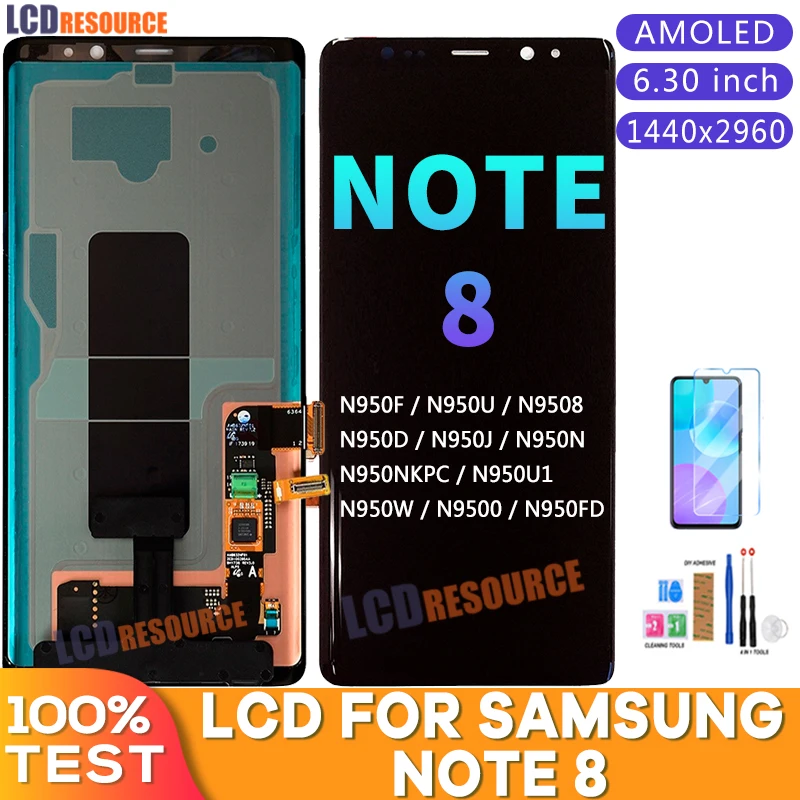 Pantalla t&aacute;ctil LCD con marco para Samsung Note 8, 6,30 ", N950F, N950U, N9508, N950D-0