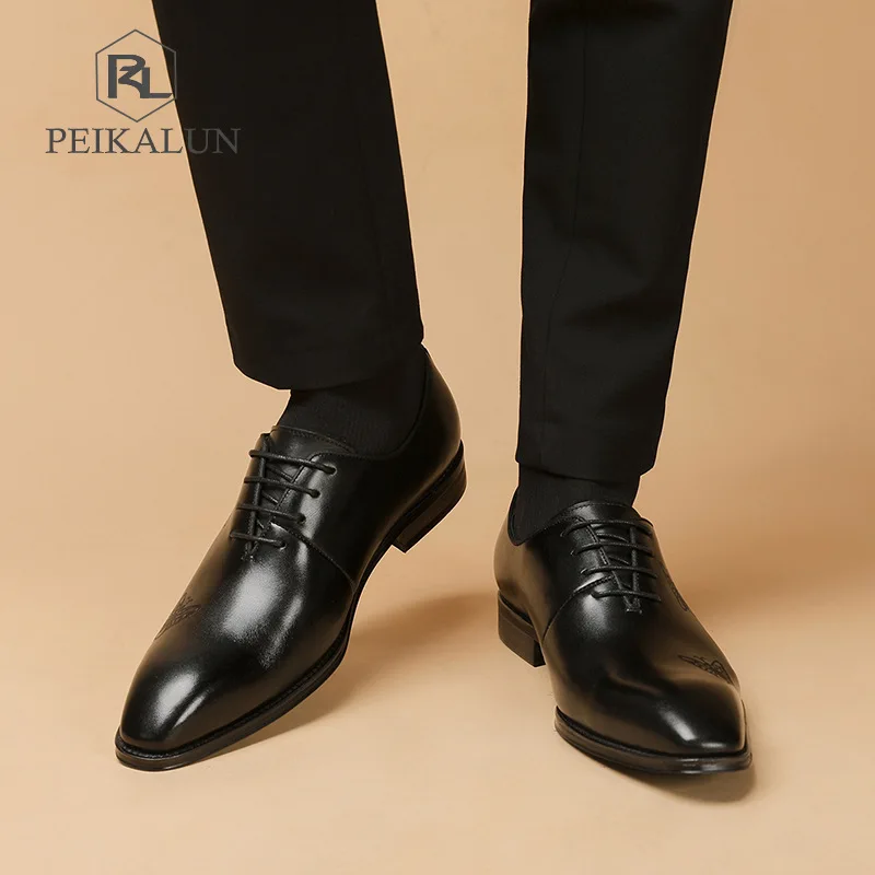 Формальная одежда из Гуанчжоу Powerful2020 модная мужская обувь натуральной кожи с