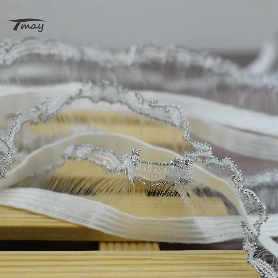 #1582 Серебряное платье для девочек юбка с оборками кружевная отделка 22 мм (7/8 дюйма)