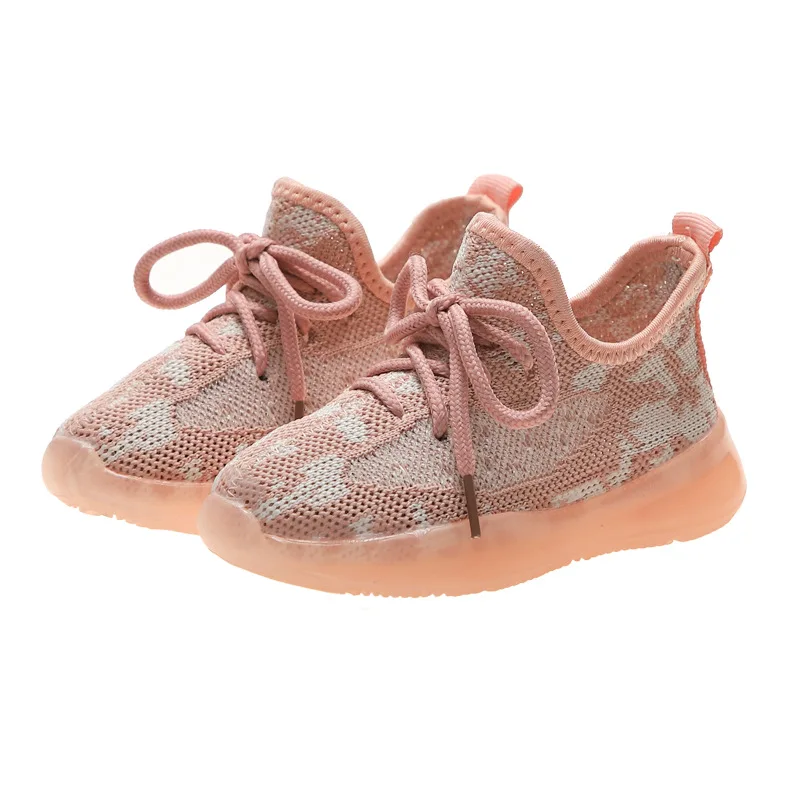 

Children's Knitted Sports Shoes 2020 Spring/autumn Boys Wild Children's Shoes Breathable Girls Casual Shoes Toddler Sneakers