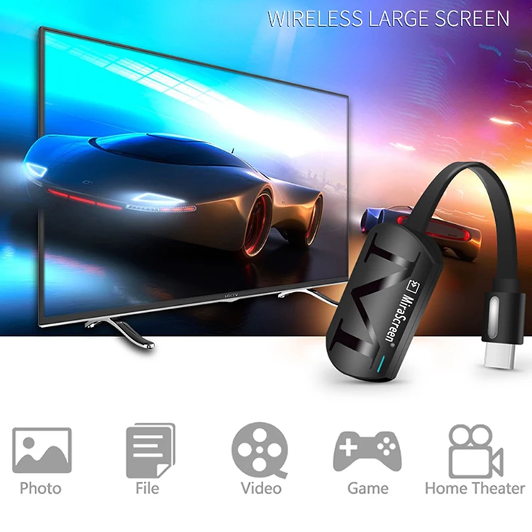 WiFi Дисплей Dongle 1080P приемник обмен HD видео с сотовых телефонов держатель для планшетных компьютеров Airplay Chromecast Tv Miracast