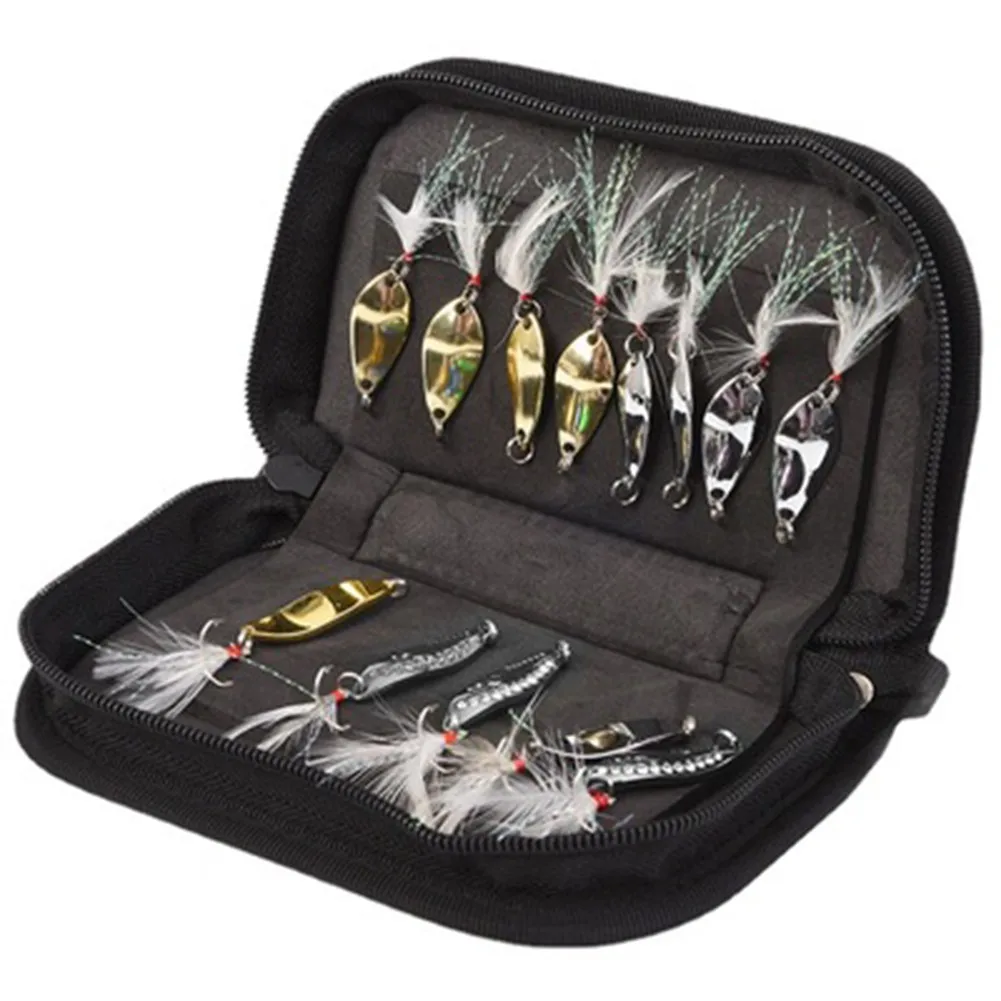 

Portable Fishing Bag Waterproof Sequins Lure Spinner Bait Hooks Tackle Organizer Storage Bag Case Organizer Container Pecsa