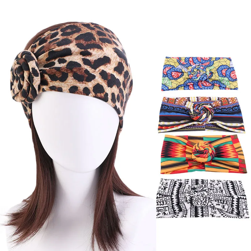 

New Fashion Women Girls Headband Summer Bohemian Flower Hair Bands Print Vintage Turban Bandage Bandanas Elastic Hair Scarf