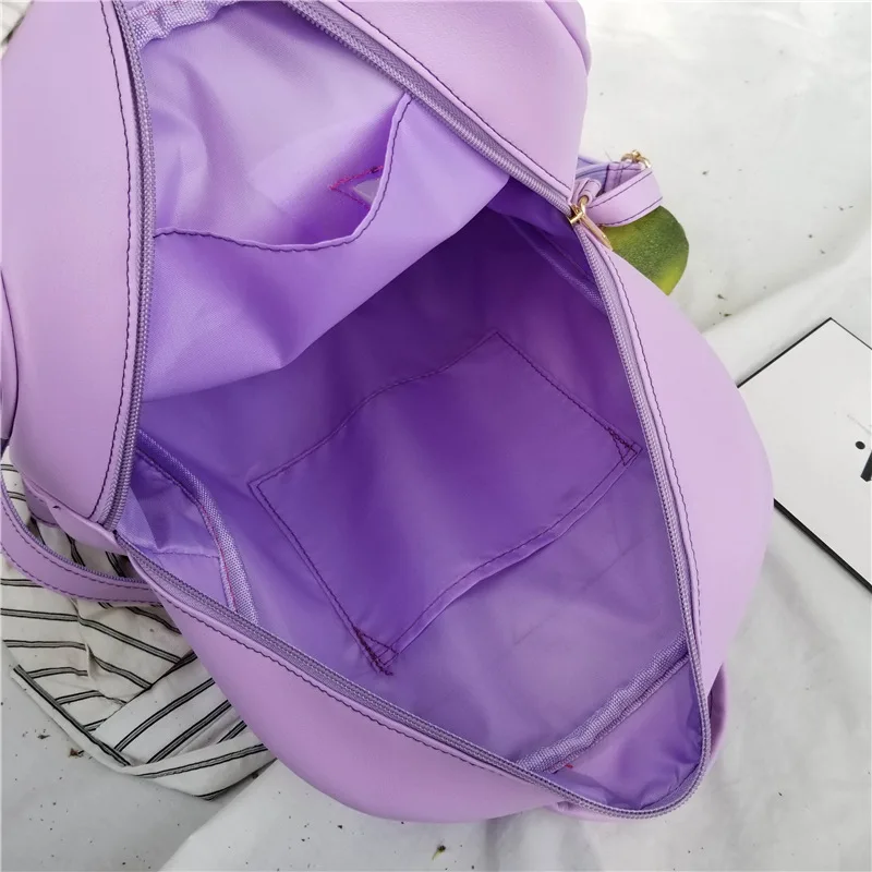 Корейский женский рюкзак Moon Hollow Outdoor на молнии однотонный Многофункциональный из