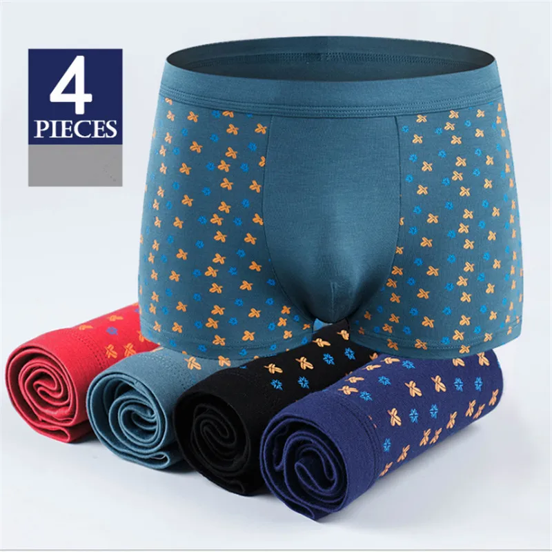 

Мужские шорты XL-6XL, мужские шорты с четырьмя углами, гладкие мужские трусы, впитывающие пот шорты-боксеры