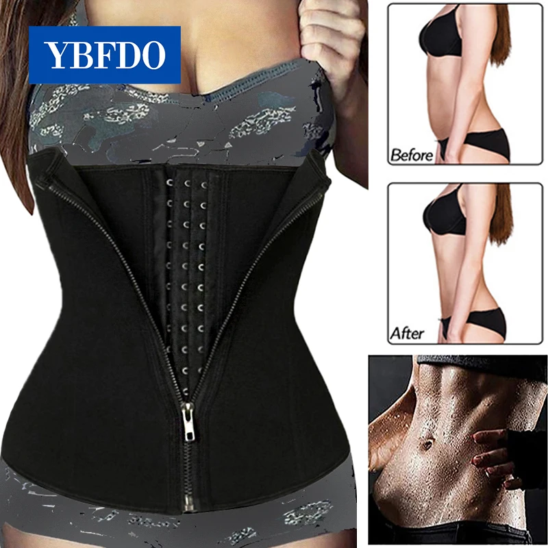 

YBFDO Women Waist Cincher Body Shaper Weight Loss Corset Abdominal Modeling Belt Sport Girdle Training Slimmer Sweat Fat Burner