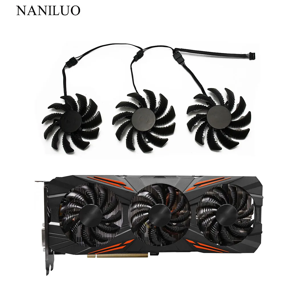 75 мм PLD08010S12H T128010SU кулер для GIGABYTE AORUS GTX 1060 1070 Ti 1080 G1 GV N98T вой 980 970 960 NTI|Кулеры и