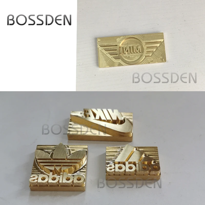 BOSSDEN латунный Автомобильный логотип кожаный мешок горящая форма деревянная