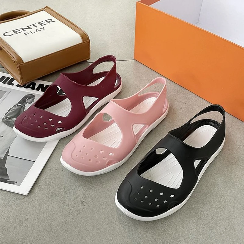 

Fashion Summer Shoes Women Sandals Slip-on Flat Sandals Jelly Beach Shoes Ladies Slides Slippers Sandalia Feminina Zapatos Mujer