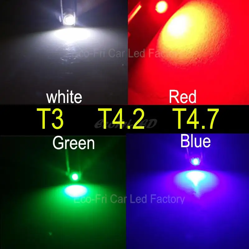 WLJH 10x Neo Клин T3 T4.2 T4.7 Led переключатель радио лампа контроля климата датчик Speedo