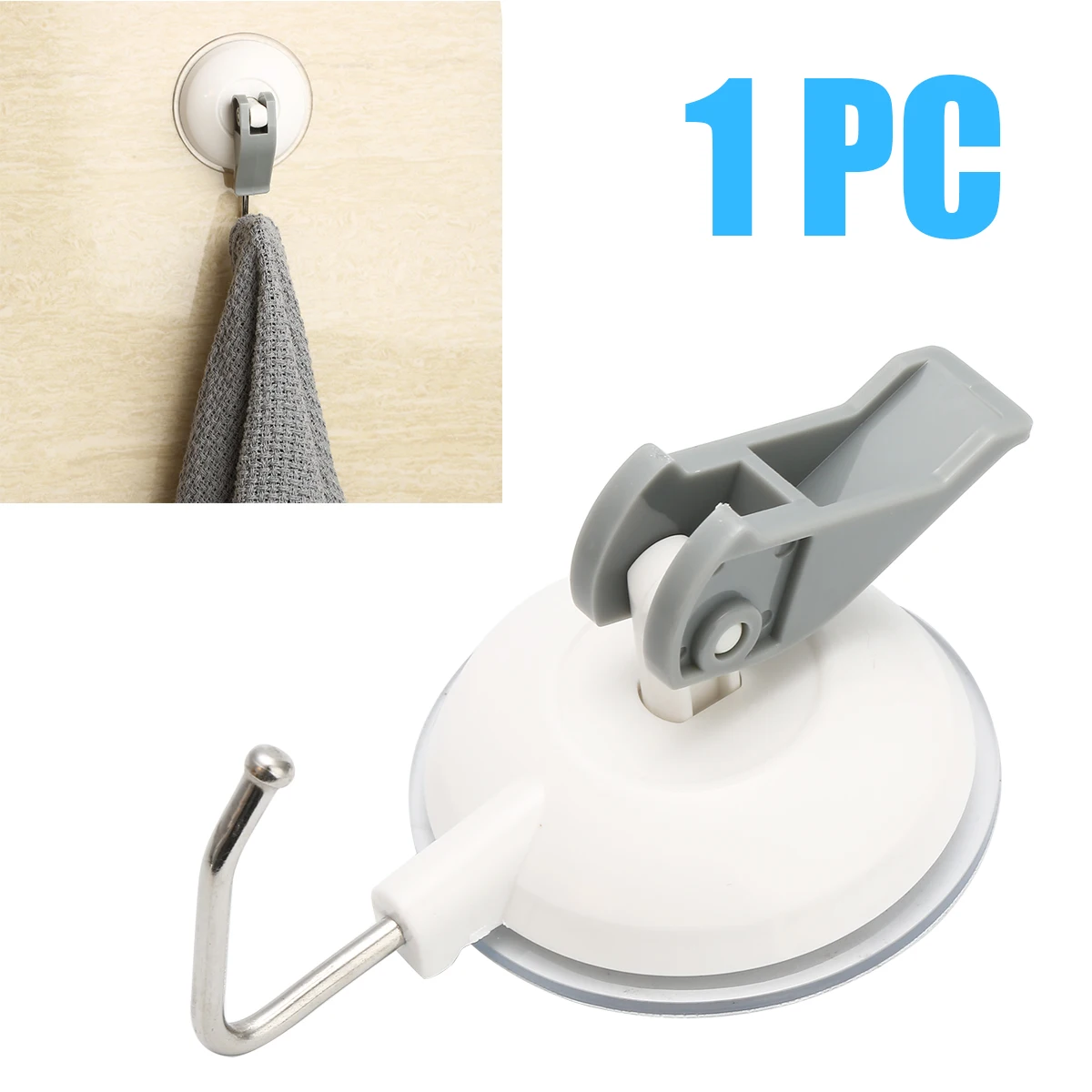 

3KG Max Payload Vacuum Suction Cup Hook Removable Wall Hook Bath Towel Heavy Duty Suction Cup Hooks