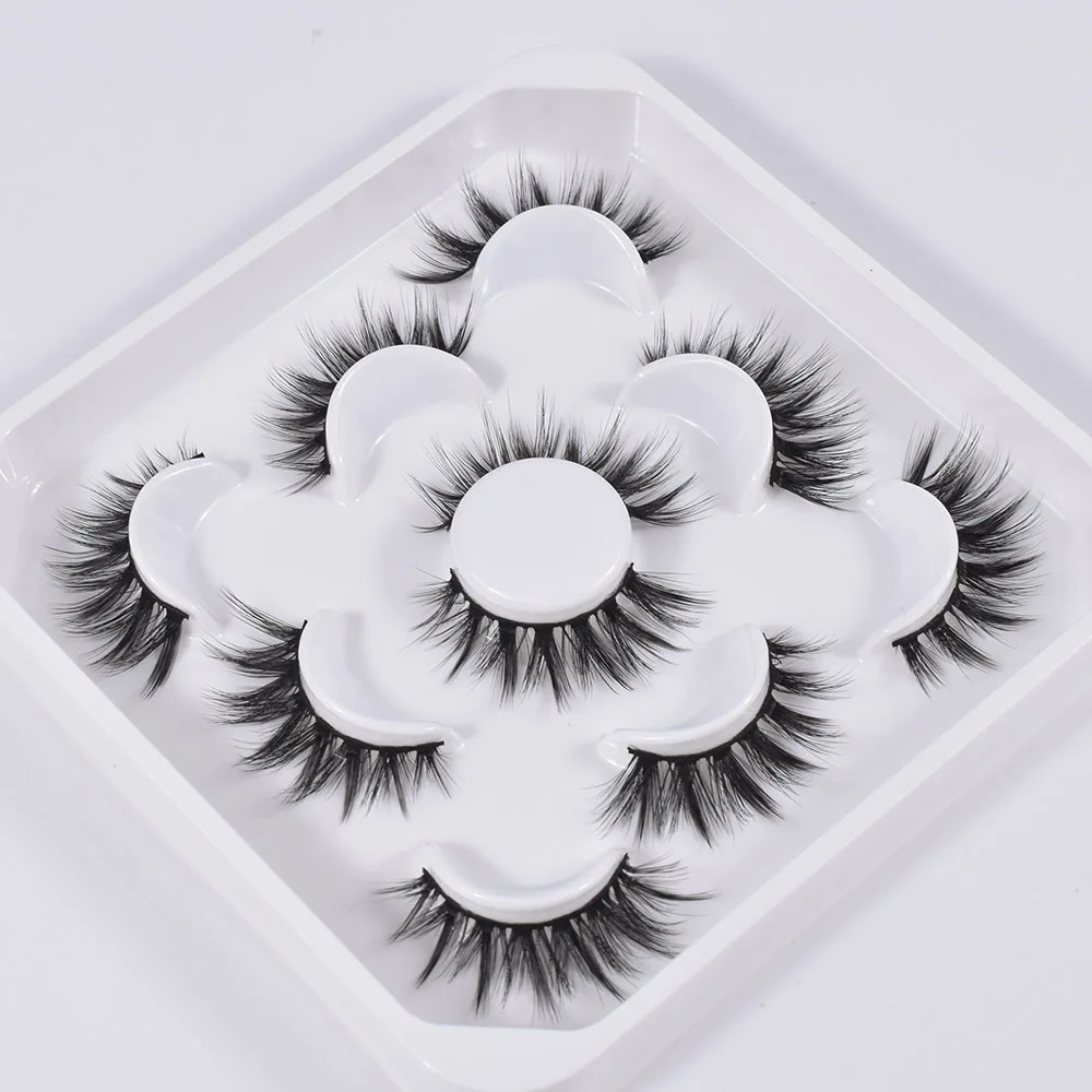 

2021 False Eyelashes Natural Multi-layered Criss-cross Fake Eyelash Beauty Makeup Reusable Soft Faux Cils Wedding maquillage