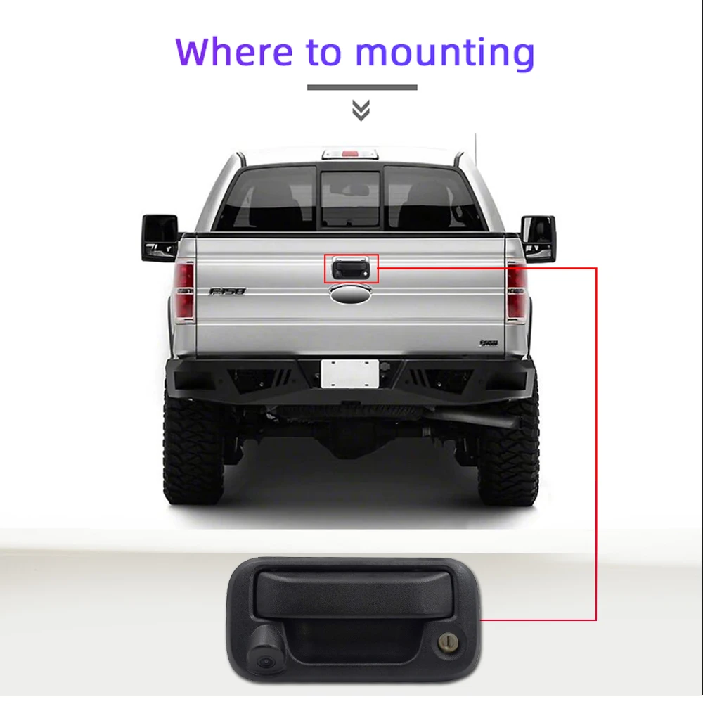 Камера заднего вида Ford широкоугольная камера для пикапа F150 F250 F350 F450 F550 IP67|Камеры