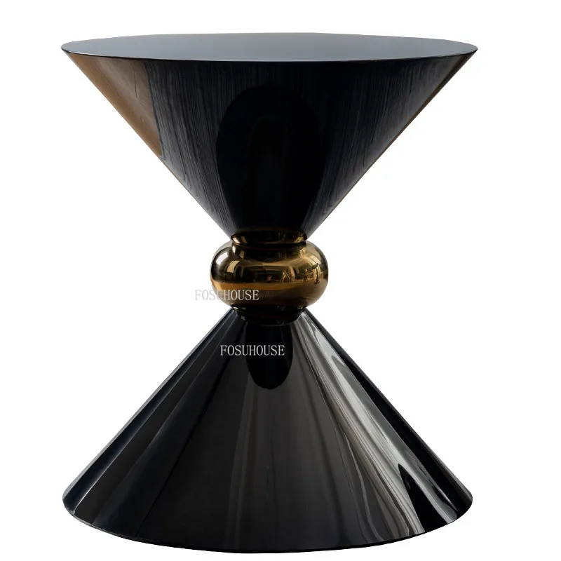 Nordic Coffee Table Stainless Steel Modern Minimalist Living Room Sofa Side Glass Corner Balcony Small Round Tables | Мебель