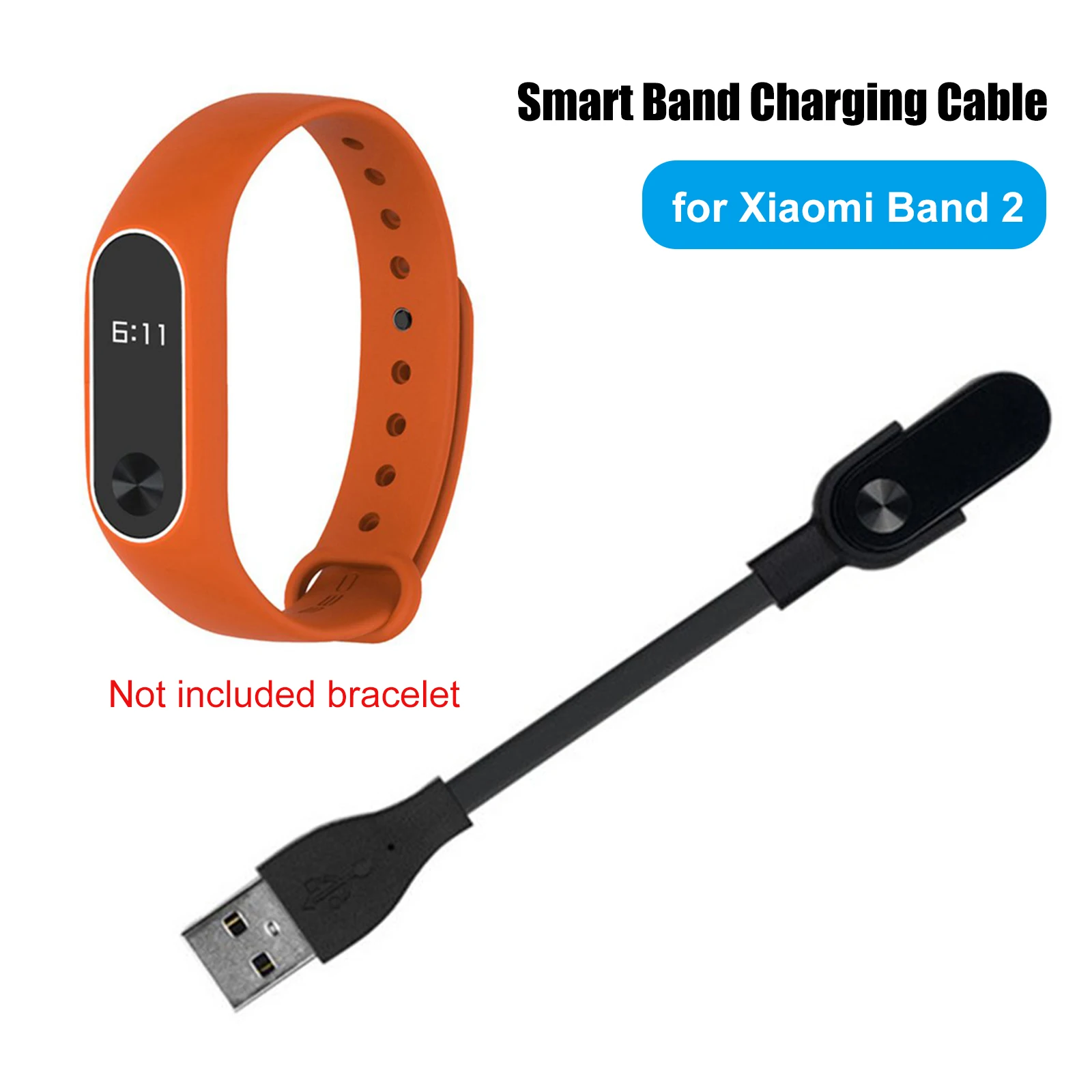 Умный USB-кабель для зарядки Mi Band 2 док-станция зарядного кабеля 2-го поколения |