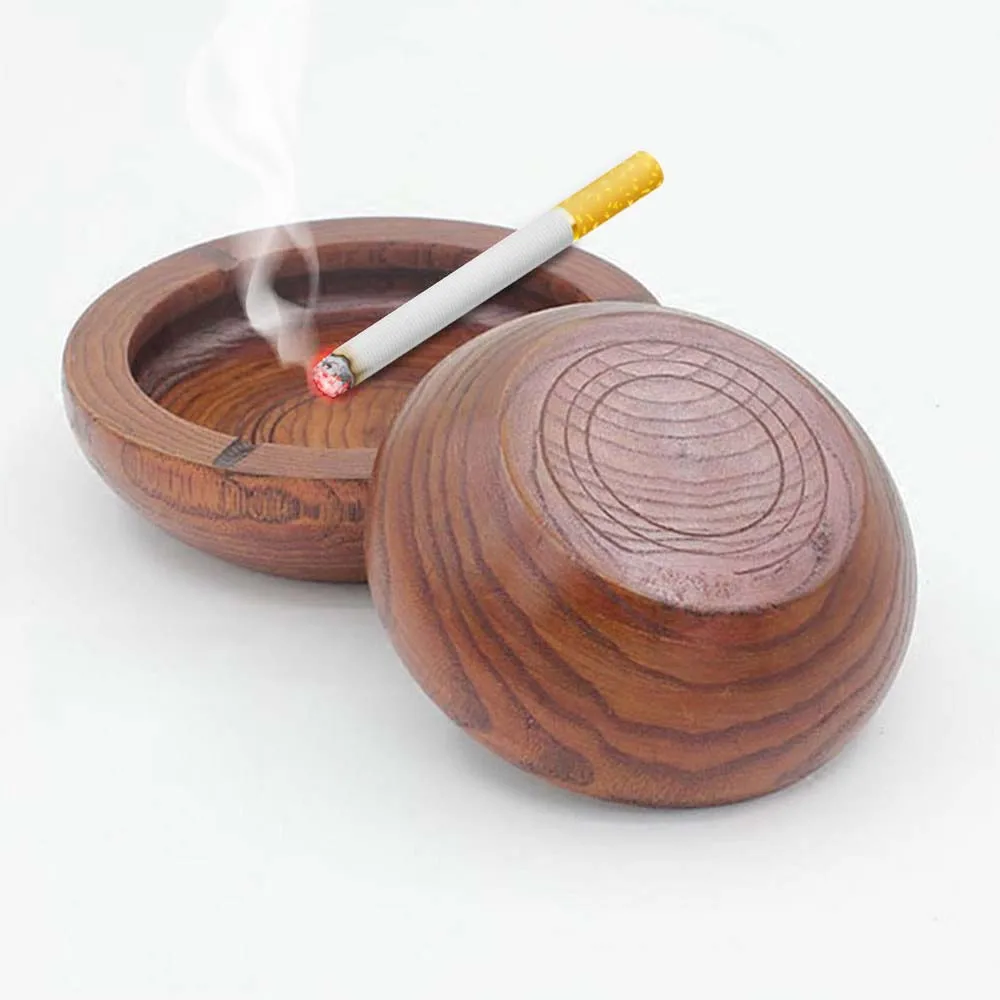 Wooden Ashtray Smoking Tray Ash Barrel Cigarette Tobacco Outdoor Terrace Garden Accessories Home Gifts | Дом и сад