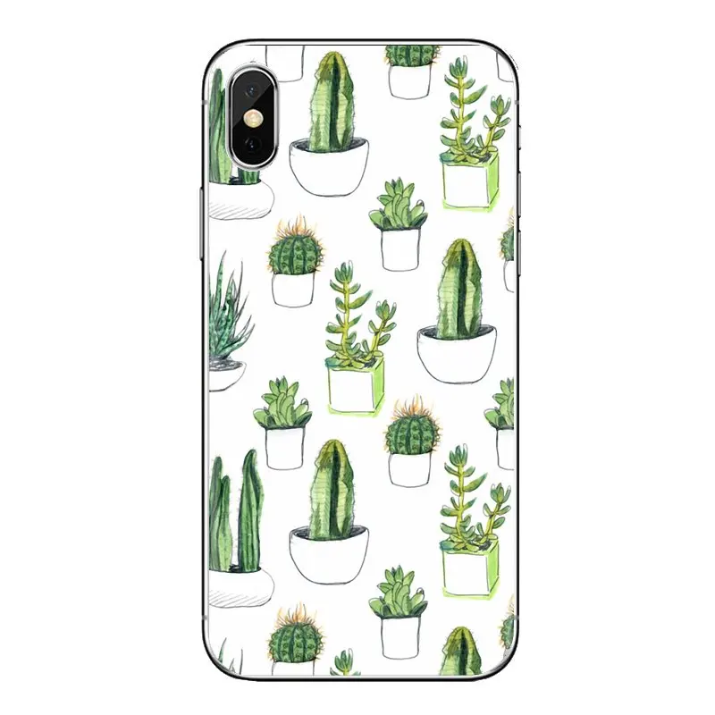 Cactus Flowers Green Plants Desert For Huawei Nova 2 3 2i 3i Y6 Y7 Y9 Prime Pro GR3 GR5 2017 2018 2019 Y5II Y6II Soft Shell Case |