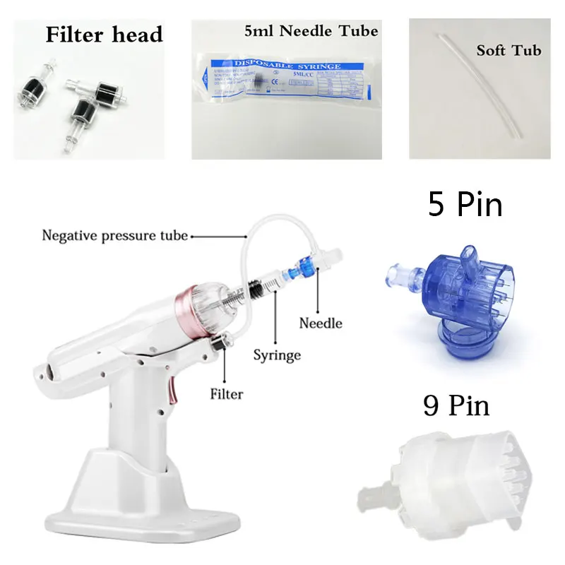 Горячая распродажа 10 шт./лот 5/9 игл наконечник картридж отрицательного давления