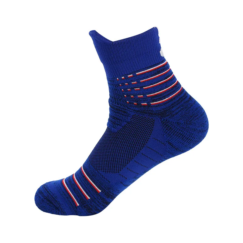 

Men Quality Cotton Outdoor Sports Socks Running Climbing Cycling Socks Non-slip Shock Absorption Elite Basketball Socks SKG009