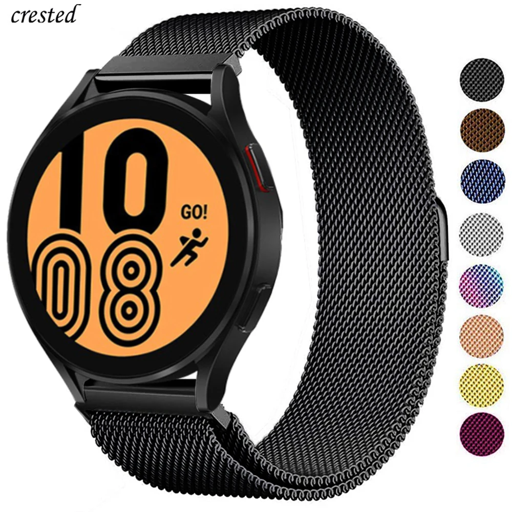 

Ремешок для Samsung Galaxy watch 4/classic/46 мм/42 мм/Active 2 Gear S3 Frontier, магнитный браслет для Huawei GT/2/3/Pro, 20 мм 22 мм