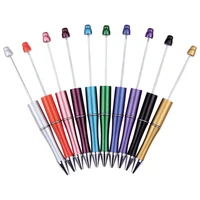 10pcslot plastic beadable pen bead pens ballpoint pen gift ball pen kids party personalized gift wedding gift for guests xmas