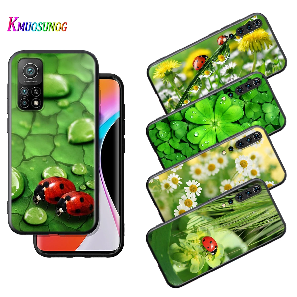 Чехол для телефона Creen Leaf Ladybug Daisy Xiaomi Mi 10T Poco X3 NFC X2 M2 M3 C3 F2 Pro Note 10 Lite Ultra Play 5 Mix