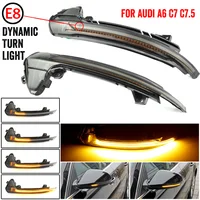 2 Pieces LED Dynamic Turn Signal Light For Audi A6 C7 C7.5 RS6 S6 4G 2012-2018 Car Side Wing Rearview Mirror Blinker Indicator