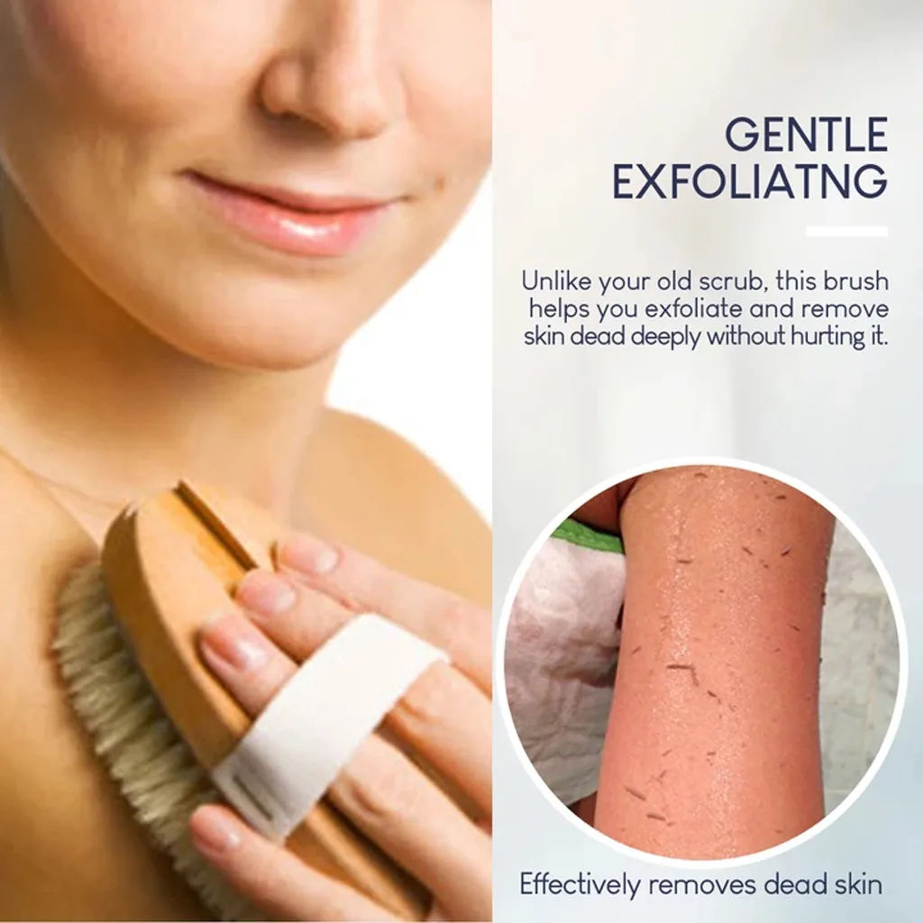 Мягкая натуральная щетина для сухой кожи щетка ванны удаления перхоти