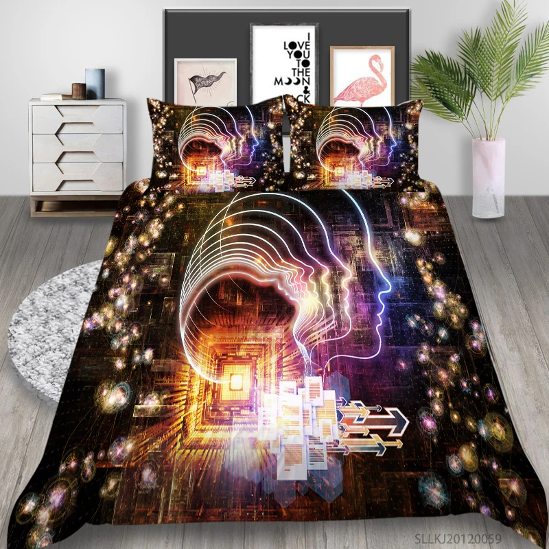 

3D Bedding Set Queen Size Duvet Cover Set Modern Bed Set Home Textile 2/3 Pcs Bedroom Decor Unique Bed Set Dropship
