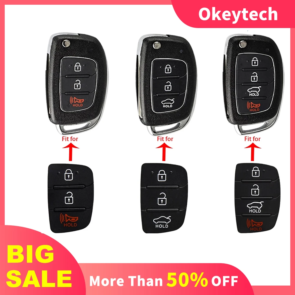 

Сменный складной дистанционный ключ Okeytech, чехол для автомобильного ключа-брелка для Hyundai IX35 i20 IX45 Uncut TOY40 Blade 3/4 кнопок