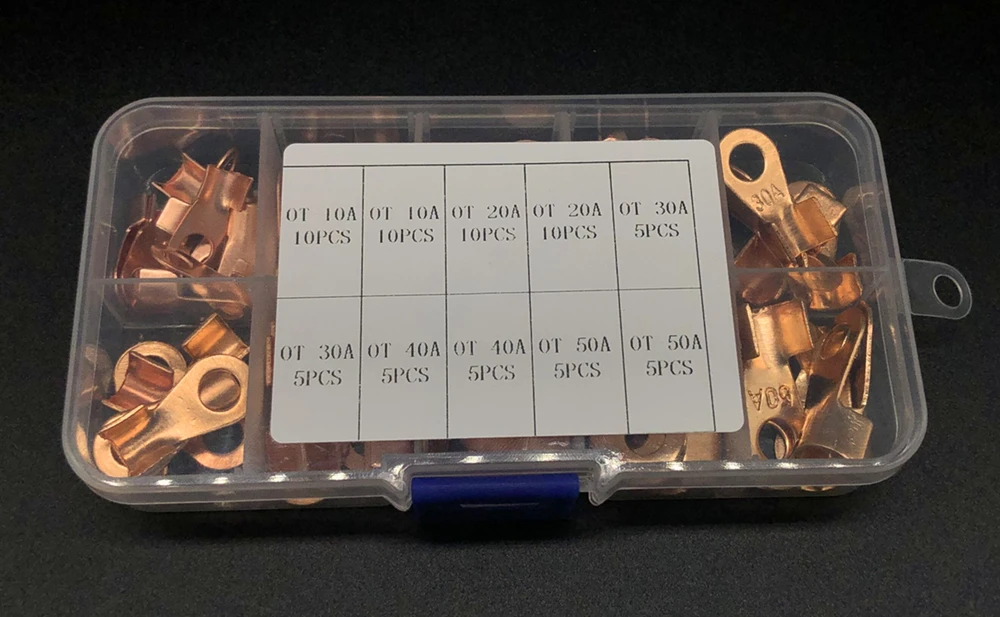 70 шт./компл. золотые клеммы кольцевого типа латунные неизолированные обжимные