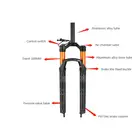 Передняя вилка для велосипеда, 26 дюймов, 27,5 дюйма, 29 дюймов, пневматическая амортизационная вилка для дискового тормоза