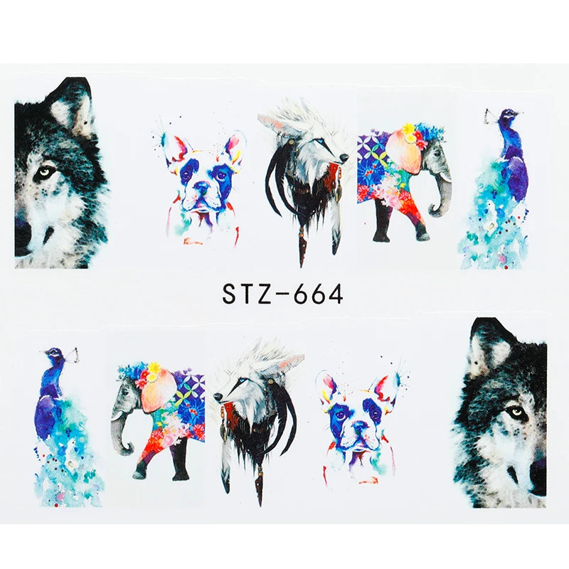 1 лист стикер для ногтей сексуальный дизайн гнев кошка/тигр/леопард горки