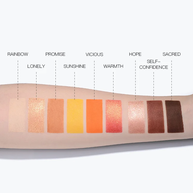 Брендовые матовые и мерцающие тени для век ELLESY палитра пигментированных теней