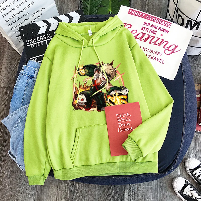 

Anime My Hero Academia Todoroki Bakugou Deku Men/Women Hoodie Casual All-match Streetwear Sweatshirt Unisex Kpop Oversize Tops