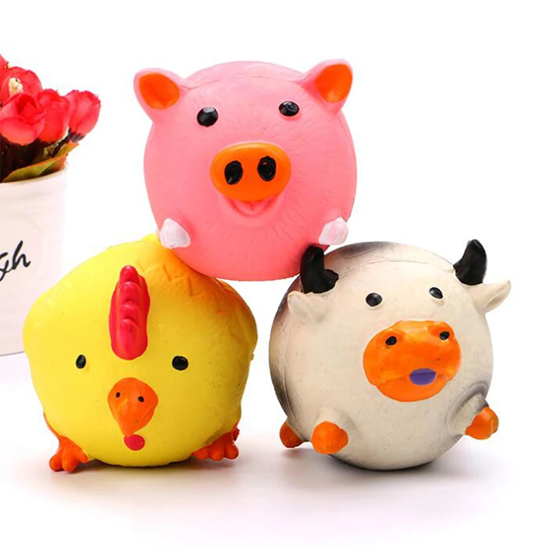 

Pig Latex Vocal Toy Dog Toy Molars To Relieve Boredom Super Soft Ball Pet Chewing Teeth Cleaning Toys