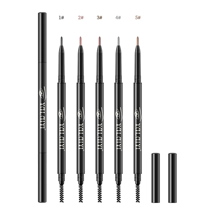 Ультратонкий двухсторонний карандаш для бровей YALAIYI водостойкий долговечный