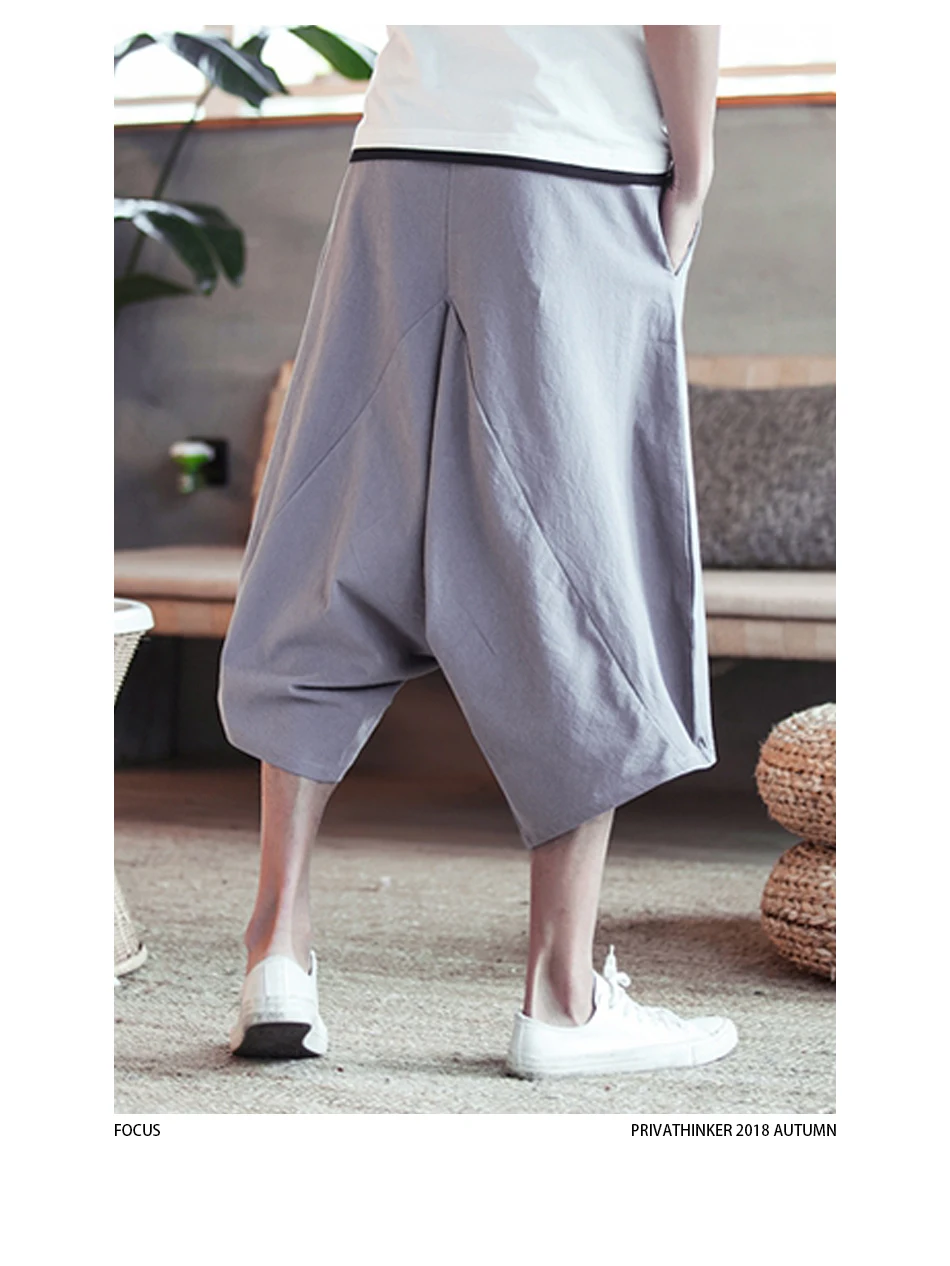 Sinicism 5XL мужские дикие промежности шаровары летние мешковатые брюки из натурального хлопка размера плюс мужские дикие ноги свободные брюки шнурок