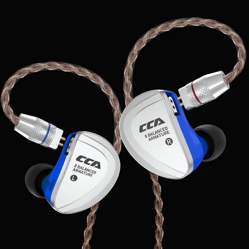 

CCA C16 8BA Drive Units HIFI Monitoring Earphone Headset With Detachable Detach 2 PIN Cable In Ear Earphone 8 Balanced Armature