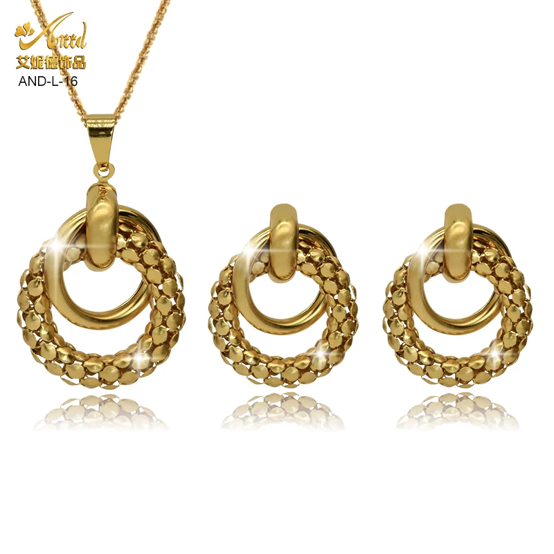 

24k Gold Plated Necklace Sets Jewelery Sets For Women Wedding Bridal Pendant Brazilian Ethiopian Mexican Dubai India Earrings