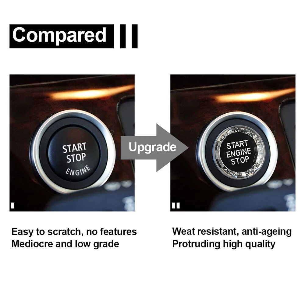 ABS двигателя старт Отделка 1 шт. Алмазный кристалл стоп для BMW X5 X6 E90 E91 E92 E93 E серии