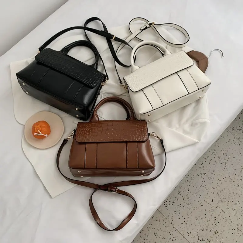 

Female Large capacity bag Portable platinum bag for women fashion Shoulder Messenger Bag Stone pattern design PU leather handbag