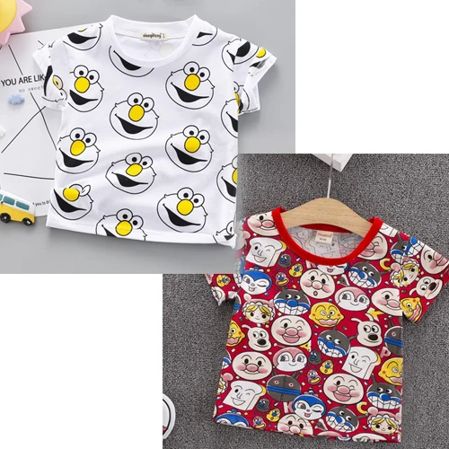 white red Футболка с короткими рукавами для маленьких мальчиков 7-5 лет, топ, одежда г. Футболка с рисунком детская одежда мягкое и модное платье Детский костюм - Цвет: white red