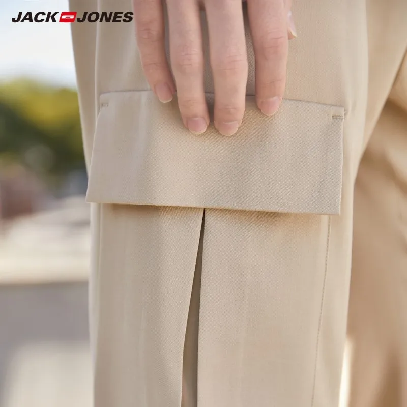 JackJones мужские однотонные повседневные брюки с карманами-карго стиль | 220114516