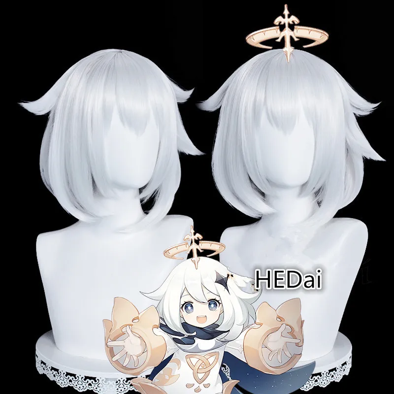 

Hot Game Genshin Impact Paimon Cosplay Wig