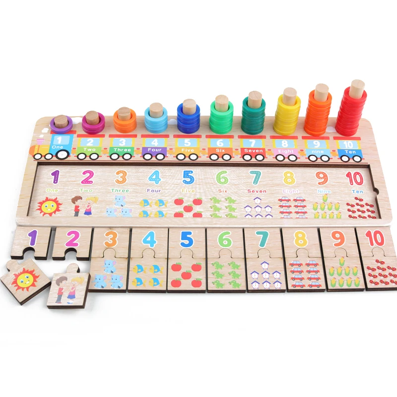 Counting board A Игрушки для детей дошкольного возраста Монтессори, Обучающие приспособления для раннего образования, математические игрушки, цифровые часы, деревянная игрушка, счетная геометрическая форма соответствия - Цвет: Counting board A