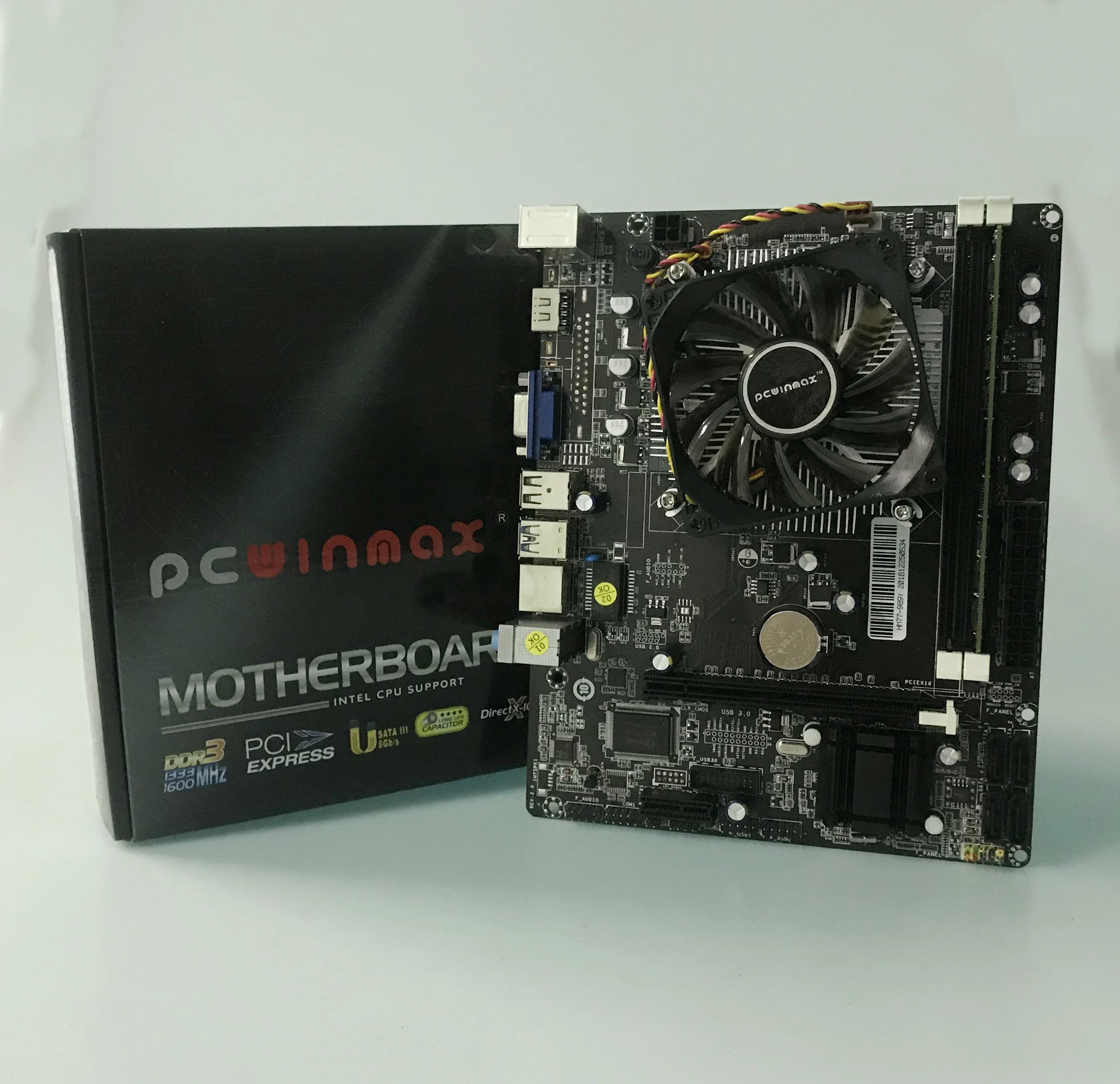 PCWINMAX комплект материнской платы. Материнская плата PGA989 HM77 или HM76 Micro-ATX с процессором i5-3230M. Оперативная память DDR3 4G, вентилятор
