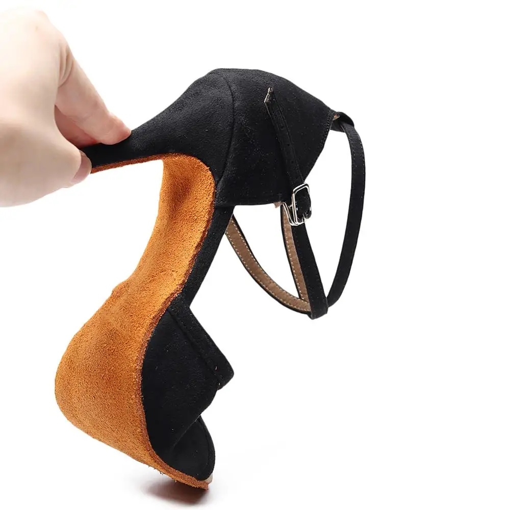 DKZSYIM/женская танцевальная обувь для латинских танцев Черная Женская бальных